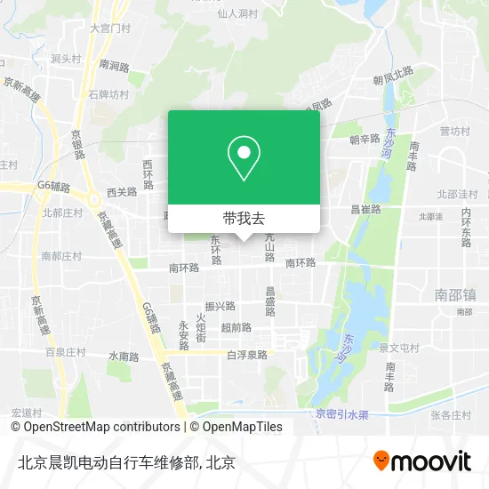 北京晨凯电动自行车维修部地图