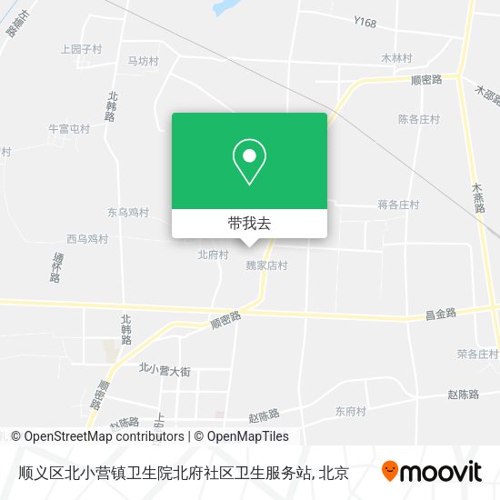 顺义区北小营镇卫生院北府社区卫生服务站地图