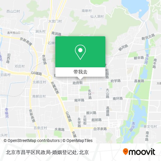 北京市昌平区民政局-婚姻登记处地图