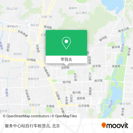 服务中心站自行车租赁点地图