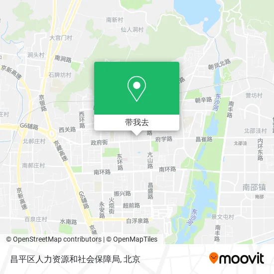 昌平区人力资源和社会保障局地图