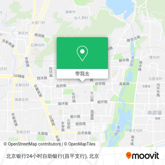 北京银行24小时自助银行(昌平支行)地图