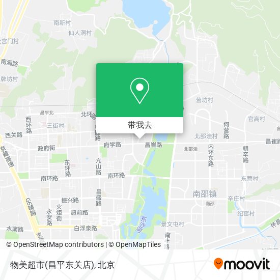物美超市(昌平东关店)地图