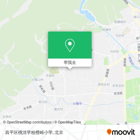 昌平区桃洼学校檀峪小学地图