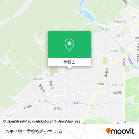 昌平区桃洼学校檀峪小学地图