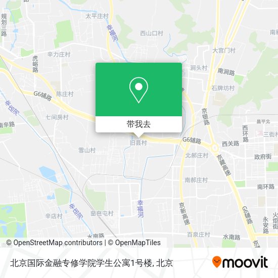 北京国际金融专修学院学生公寓1号楼地图