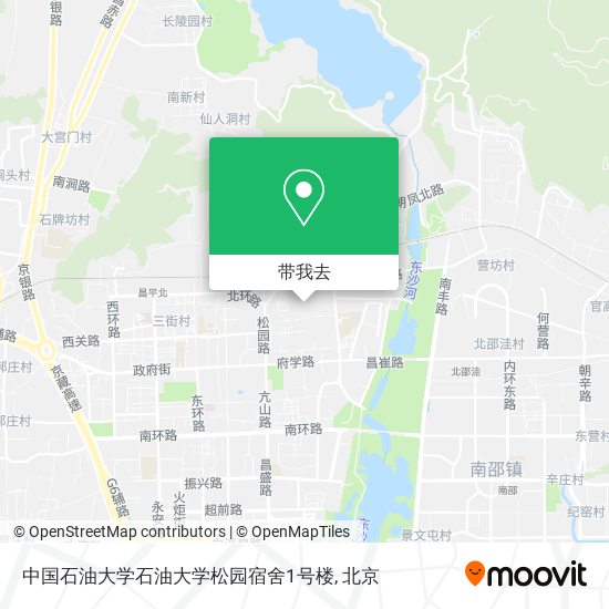 中国石油大学石油大学松园宿舍1号楼地图