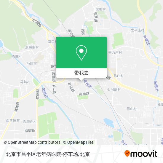 北京市昌平区老年病医院-停车场地图