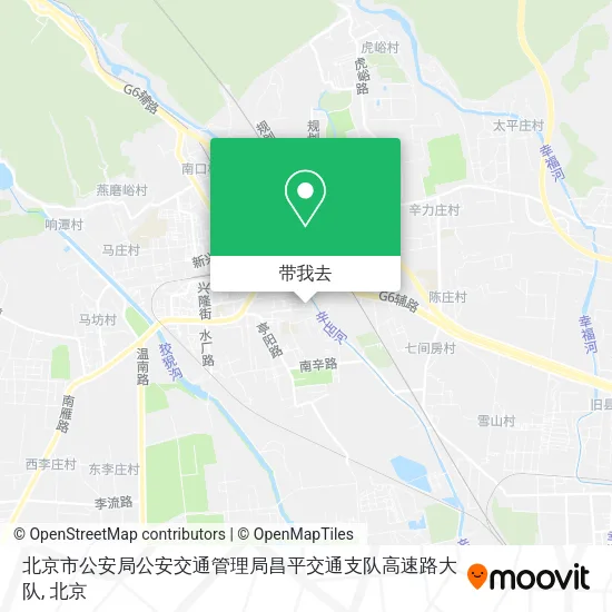 北京市公安局公安交通管理局昌平交通支队高速路大队地图