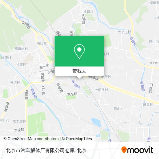 北京市汽车解体厂有限公司仓库地图