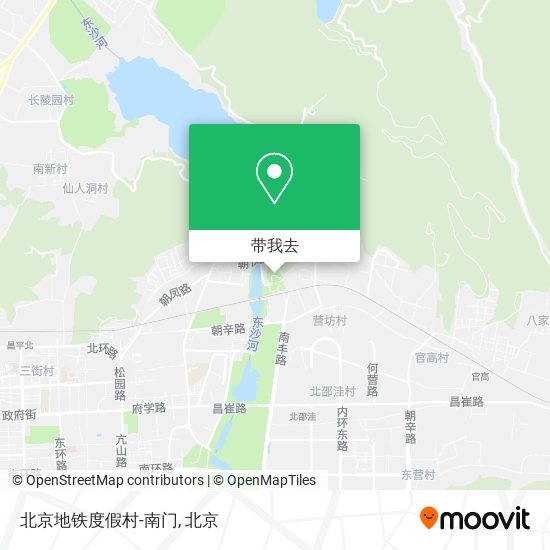 北京地铁度假村-南门地图