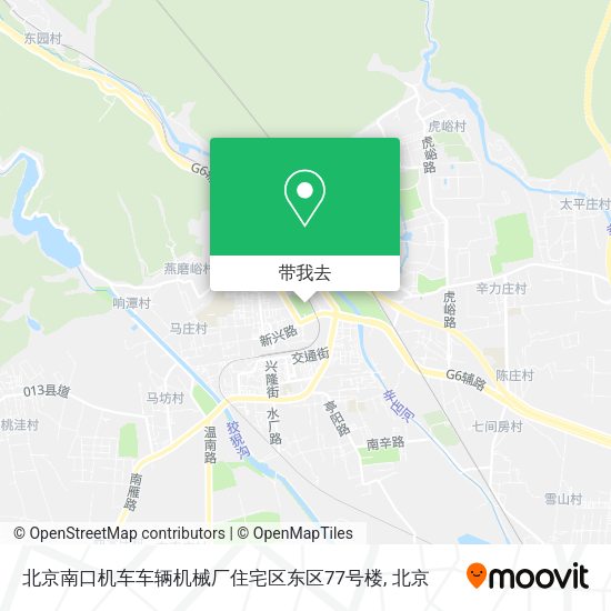 北京南口机车车辆机械厂住宅区东区77号楼地图