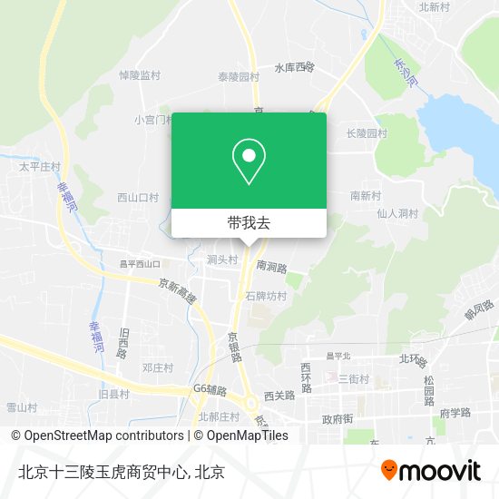 北京十三陵玉虎商贸中心地图