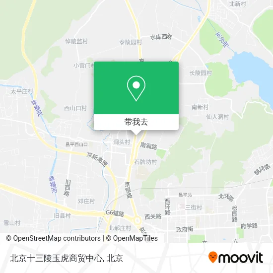 北京十三陵玉虎商贸中心地图