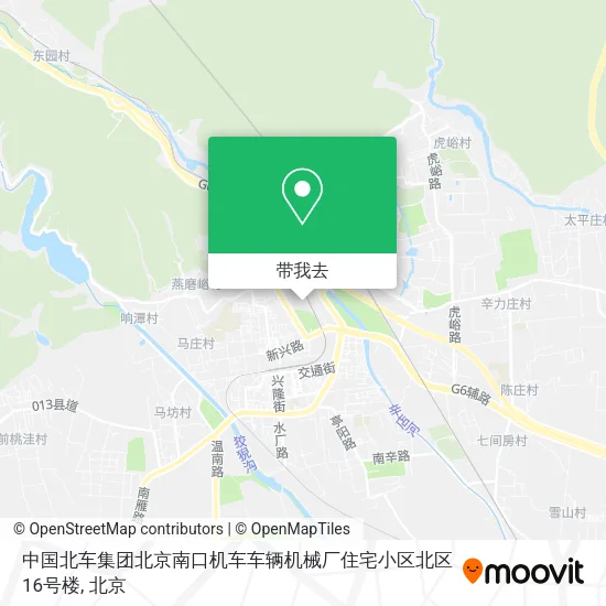 中国北车集团北京南口机车车辆机械厂住宅小区北区16号楼地图