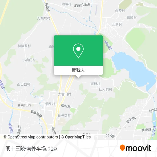 明十三陵-南停车场地图