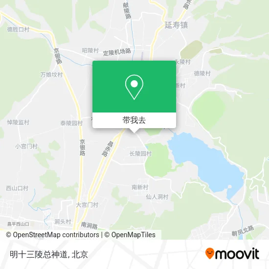 明十三陵总神道地图