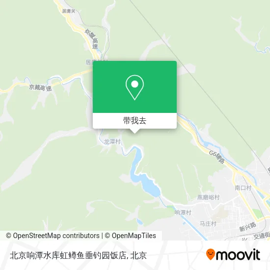北京响潭水库虹鳟鱼垂钓园饭店地图