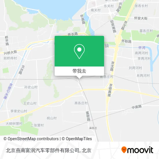 北京燕南富润汽车零部件有限公司地图