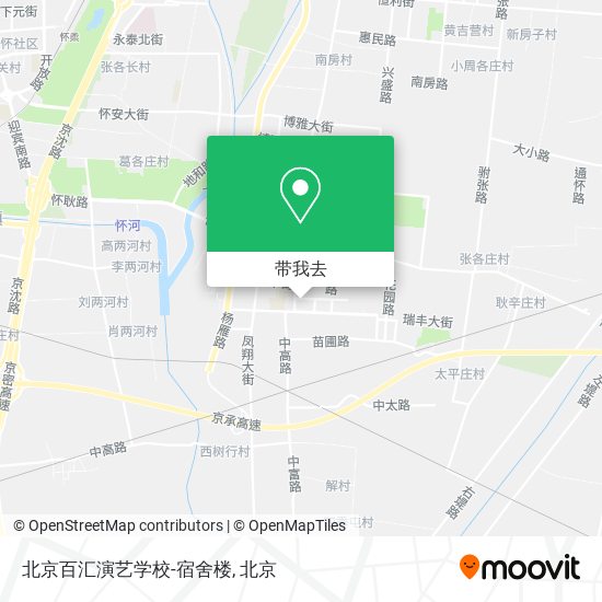北京百汇演艺学校-宿舍楼地图