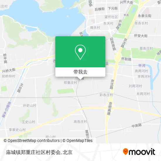 庙城镇郑重庄社区村委会地图