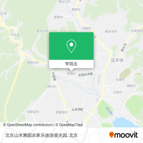 北京山水雅园农家乐旅游观光园地图