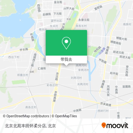 北京北苑丰田怀柔分店地图