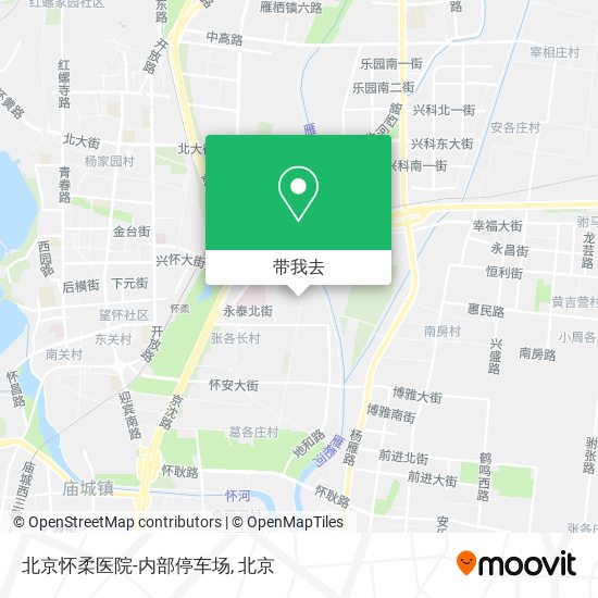 北京怀柔医院-内部停车场地图
