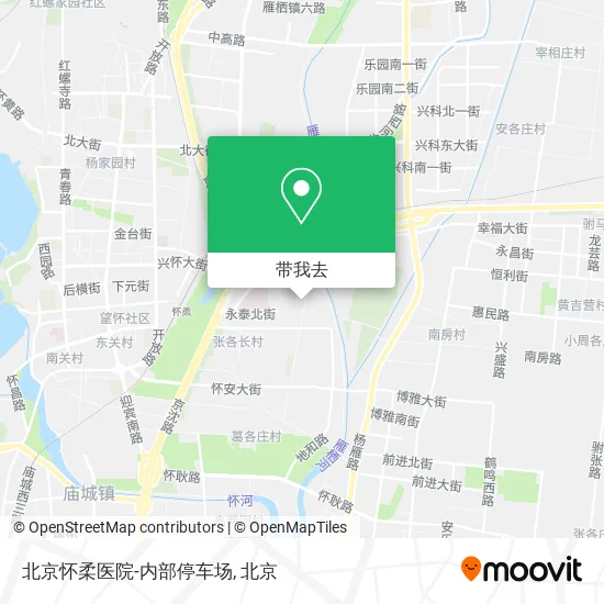 北京怀柔医院-内部停车场地图