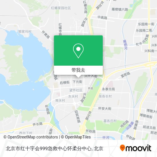 北京市红十字会999急救中心怀柔分中心地图