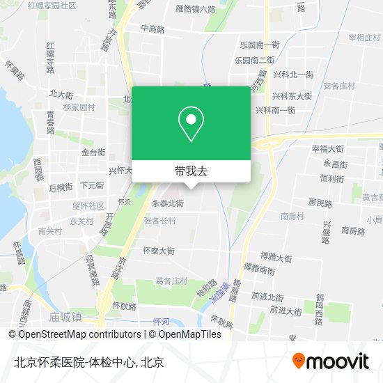 北京怀柔医院-体检中心地图