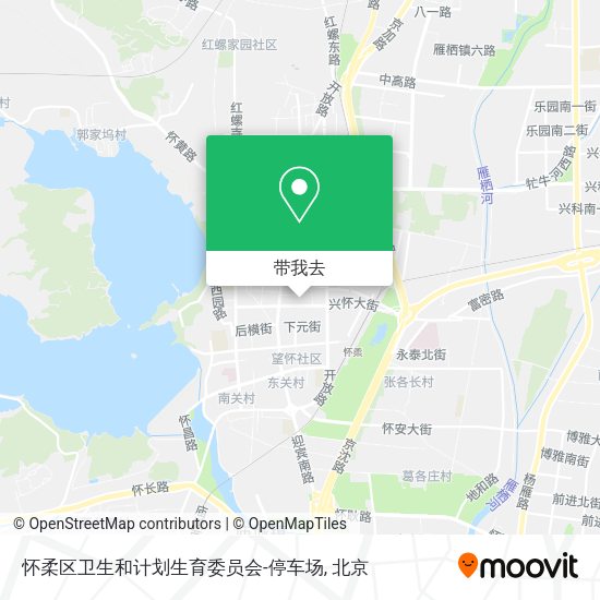 怀柔区卫生和计划生育委员会-停车场地图
