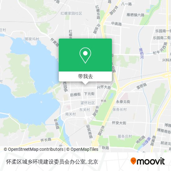 怀柔区城乡环境建设委员会办公室地图
