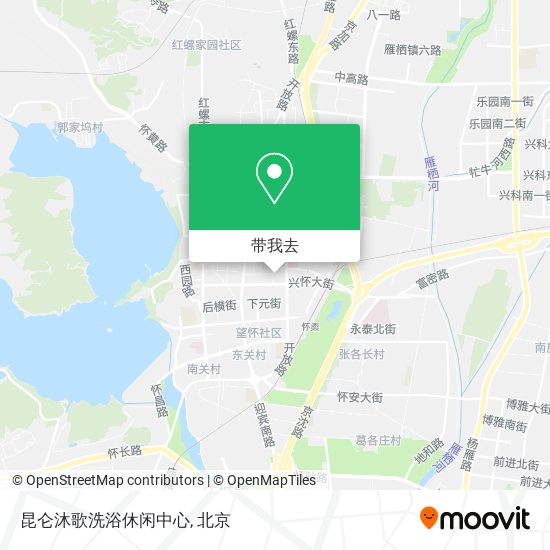 昆仑沐歌洗浴休闲中心地图