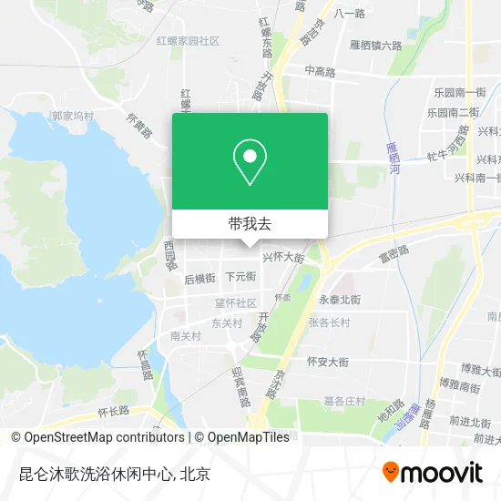 昆仑沐歌洗浴休闲中心地图