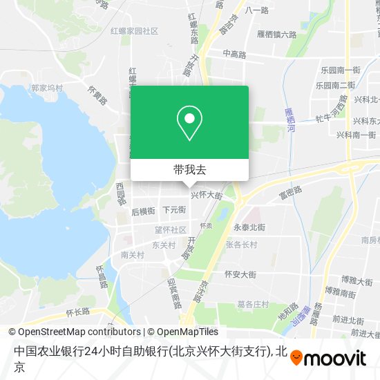 中国农业银行24小时自助银行(北京兴怀大街支行)地图