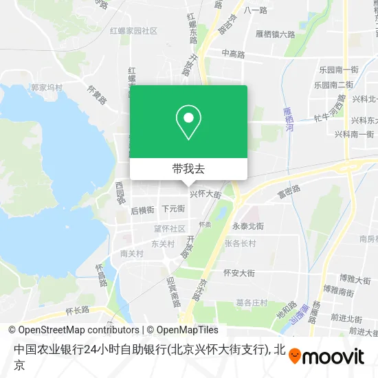 中国农业银行24小时自助银行(北京兴怀大街支行)地图