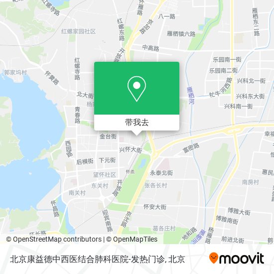 北京康益德中西医结合肺科医院-发热门诊地图