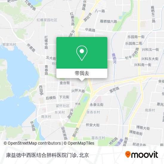 康益德中西医结合肺科医院门诊地图