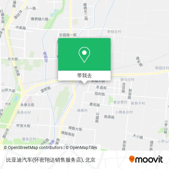比亚迪汽车(怀密翔达销售服务店)地图