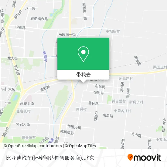 比亚迪汽车(怀密翔达销售服务店)地图