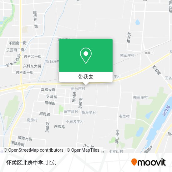 怀柔区北房中学地图