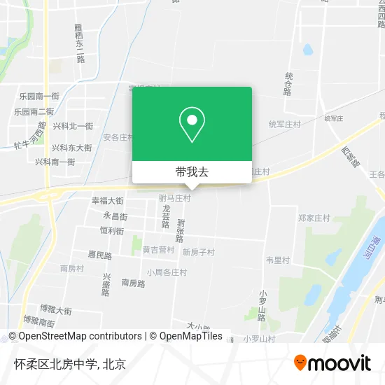 怀柔区北房中学地图
