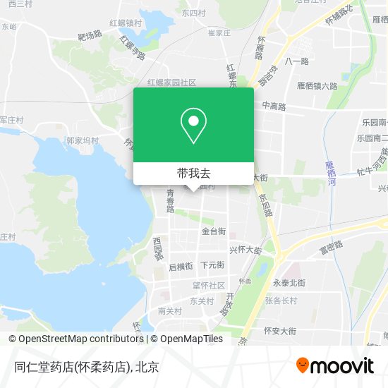 同仁堂药店(怀柔药店)地图