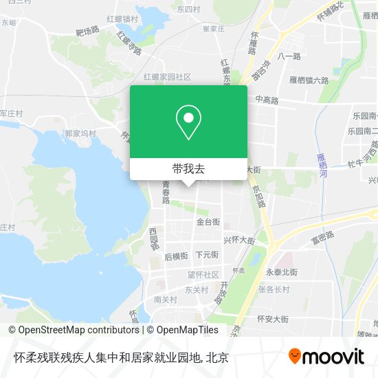 怀柔残联残疾人集中和居家就业园地地图