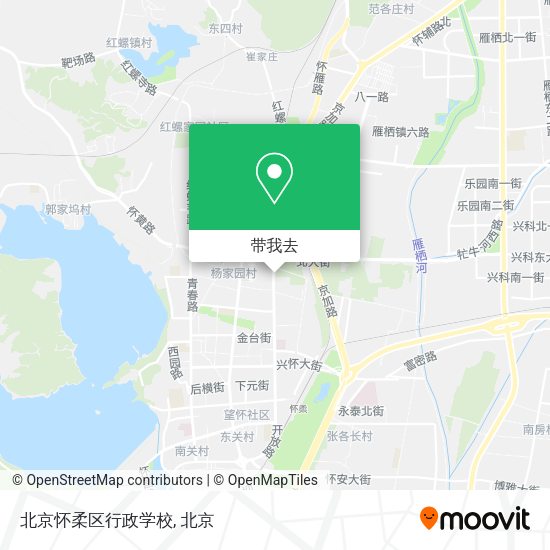 北京怀柔区行政学校地图