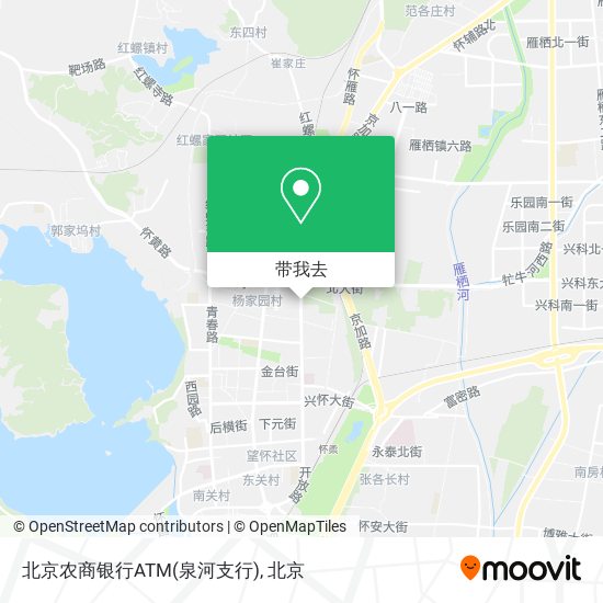 北京农商银行ATM(泉河支行)地图