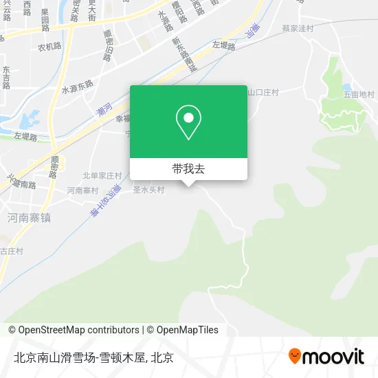 北京南山滑雪场-雪顿木屋地图