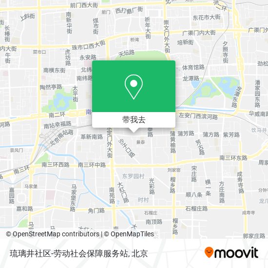 琉璃井社区-劳动社会保障服务站地图