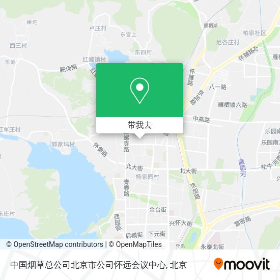 中国烟草总公司北京市公司怀远会议中心地图